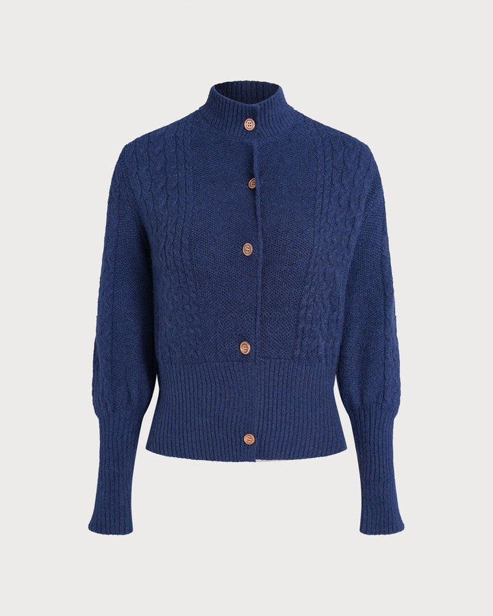 Blue Turtle Knit Cardigan