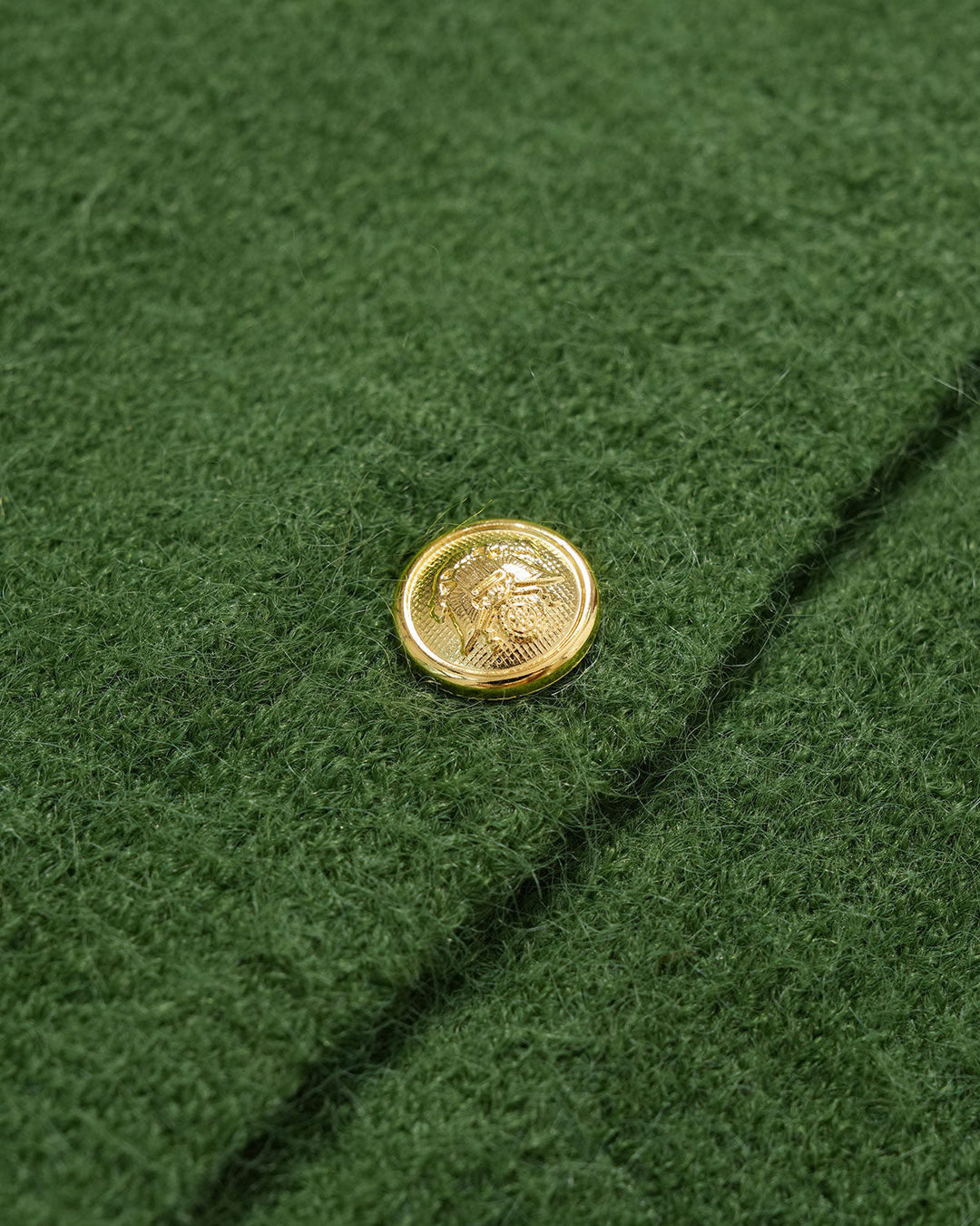 Green Round Neck Casual Knit Cardigan