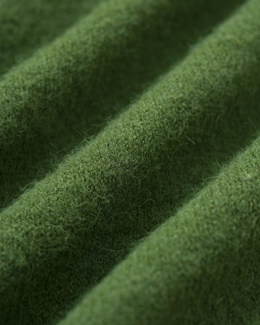 Green Round Neck Casual Knit Cardigan