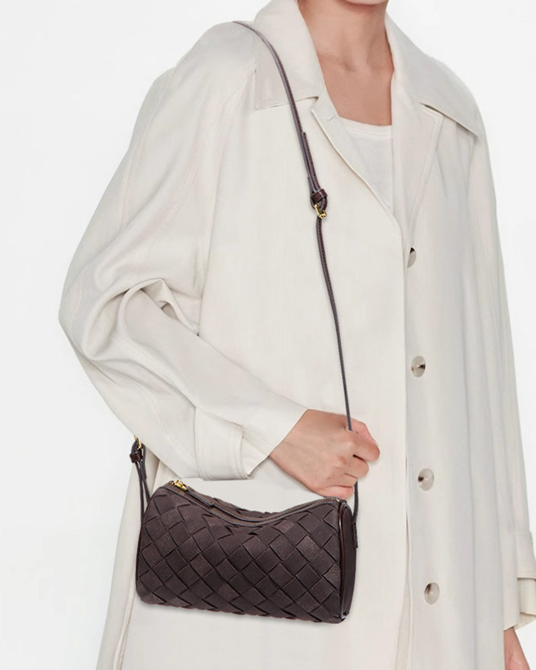 Brown PU Leather Handbag