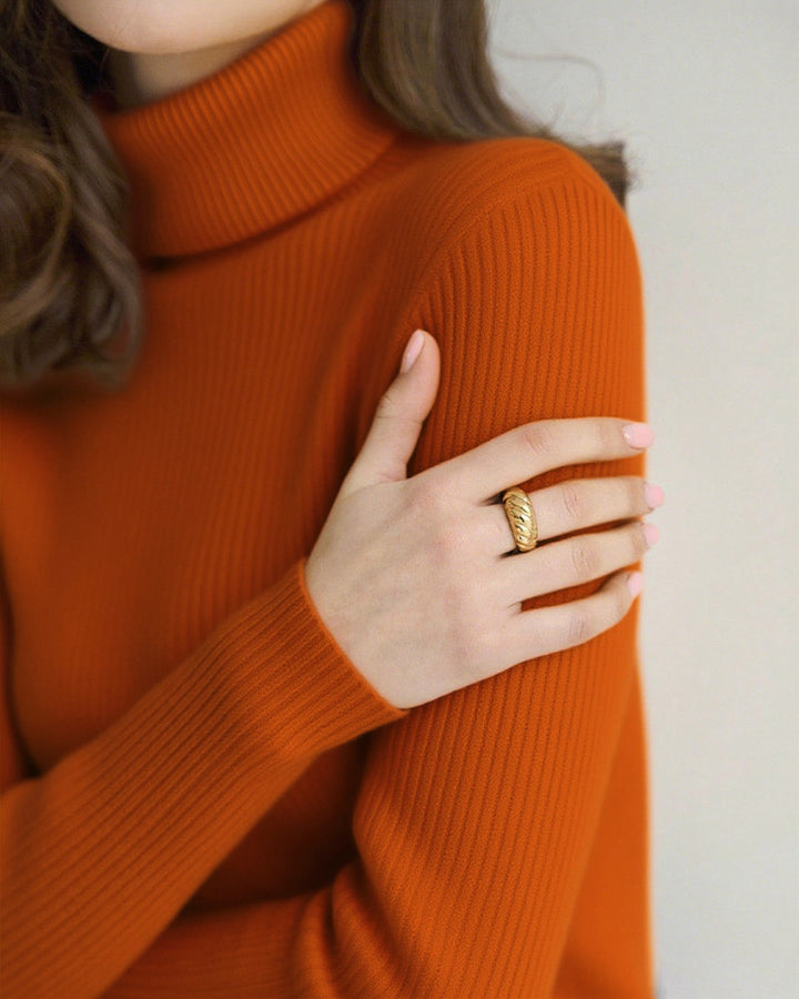 Brick Red Turtle Pullover Sweater