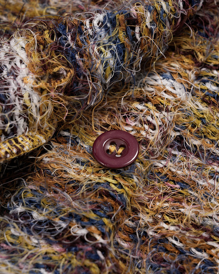 Red Single Breasted Knit Cardigan