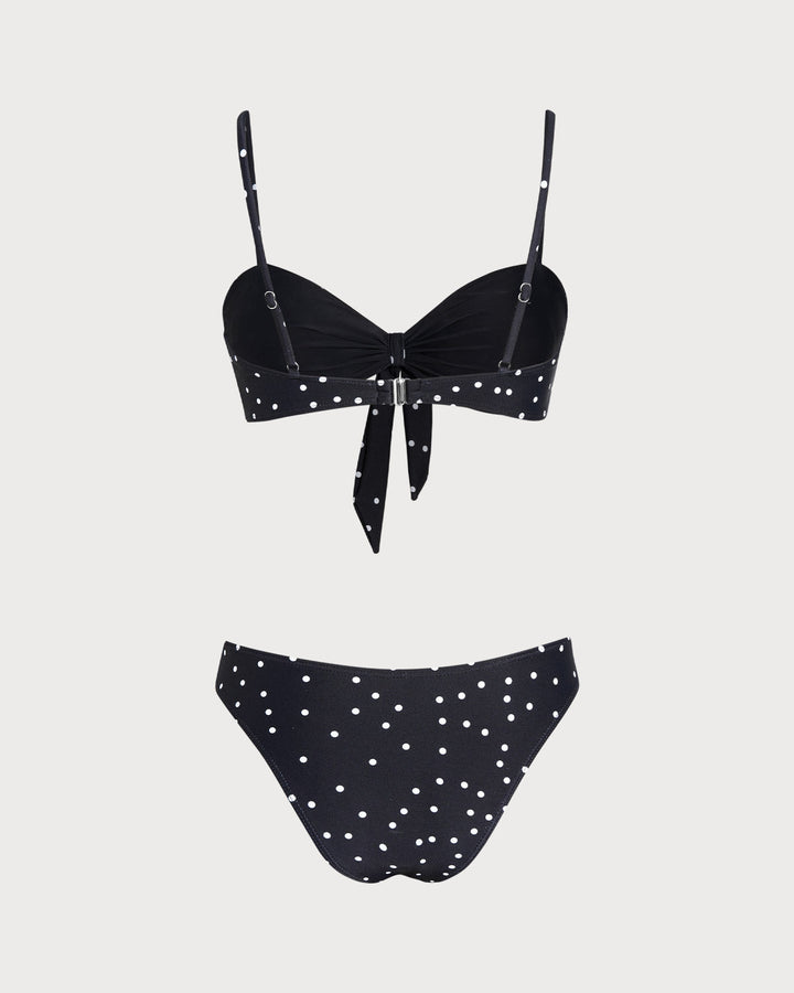 Black Polka Dot Bikini Sets
