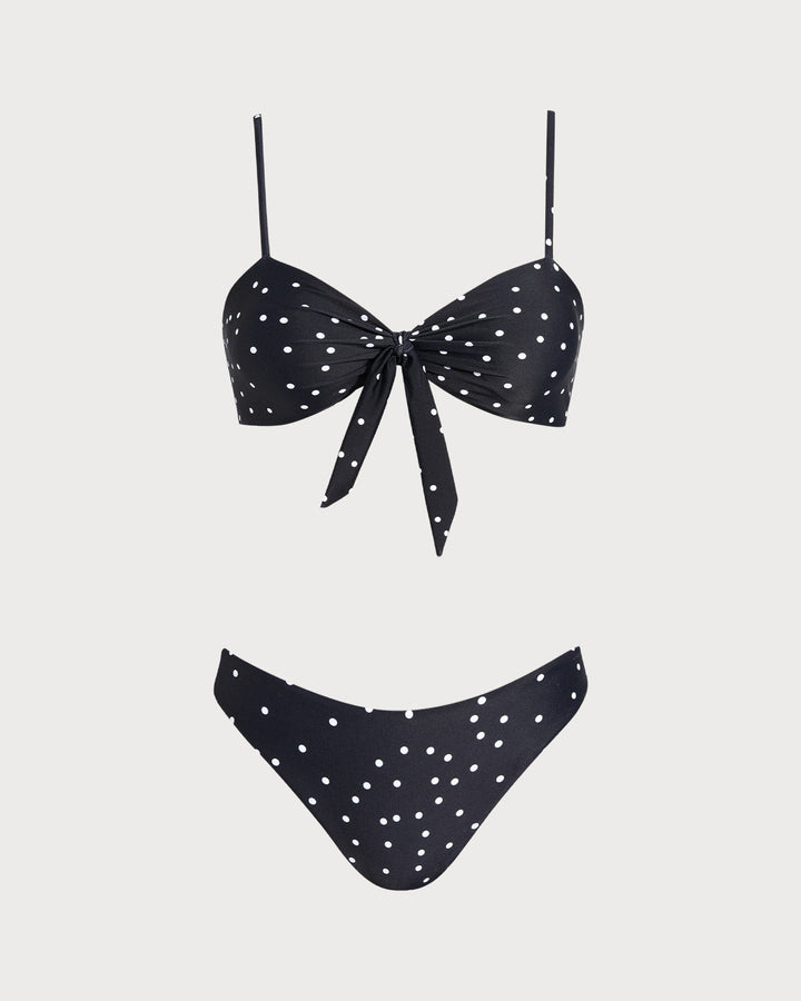 Black Polka Dot Bikini Sets
