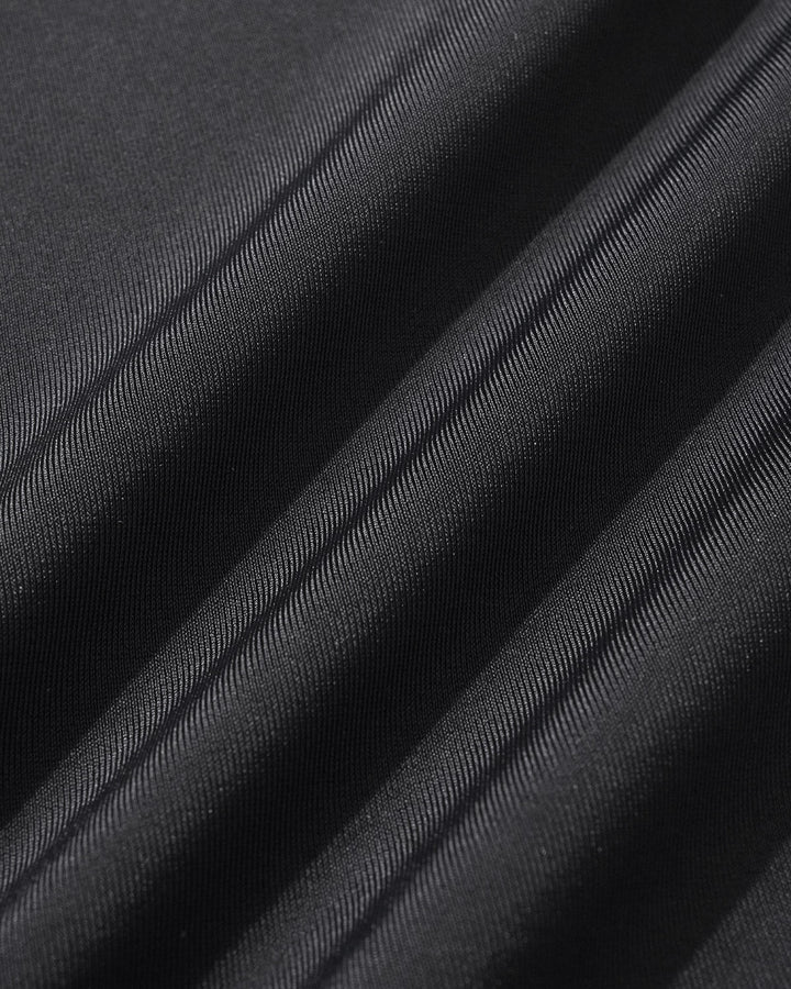 Black Contrasting V Neck One Piece Swimwear