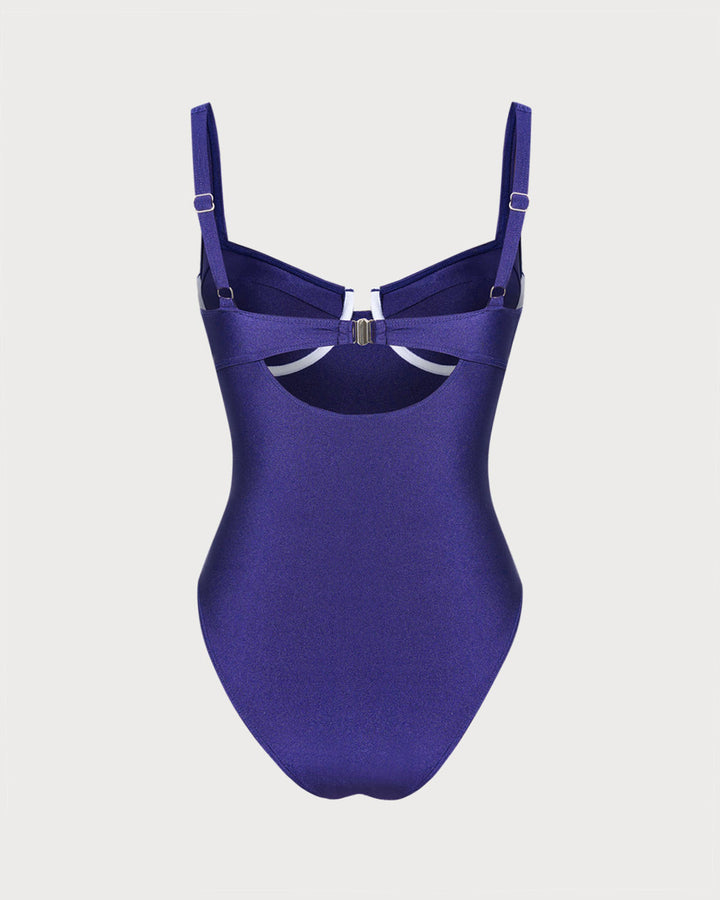 Navy Underwire One Piece Swimwear