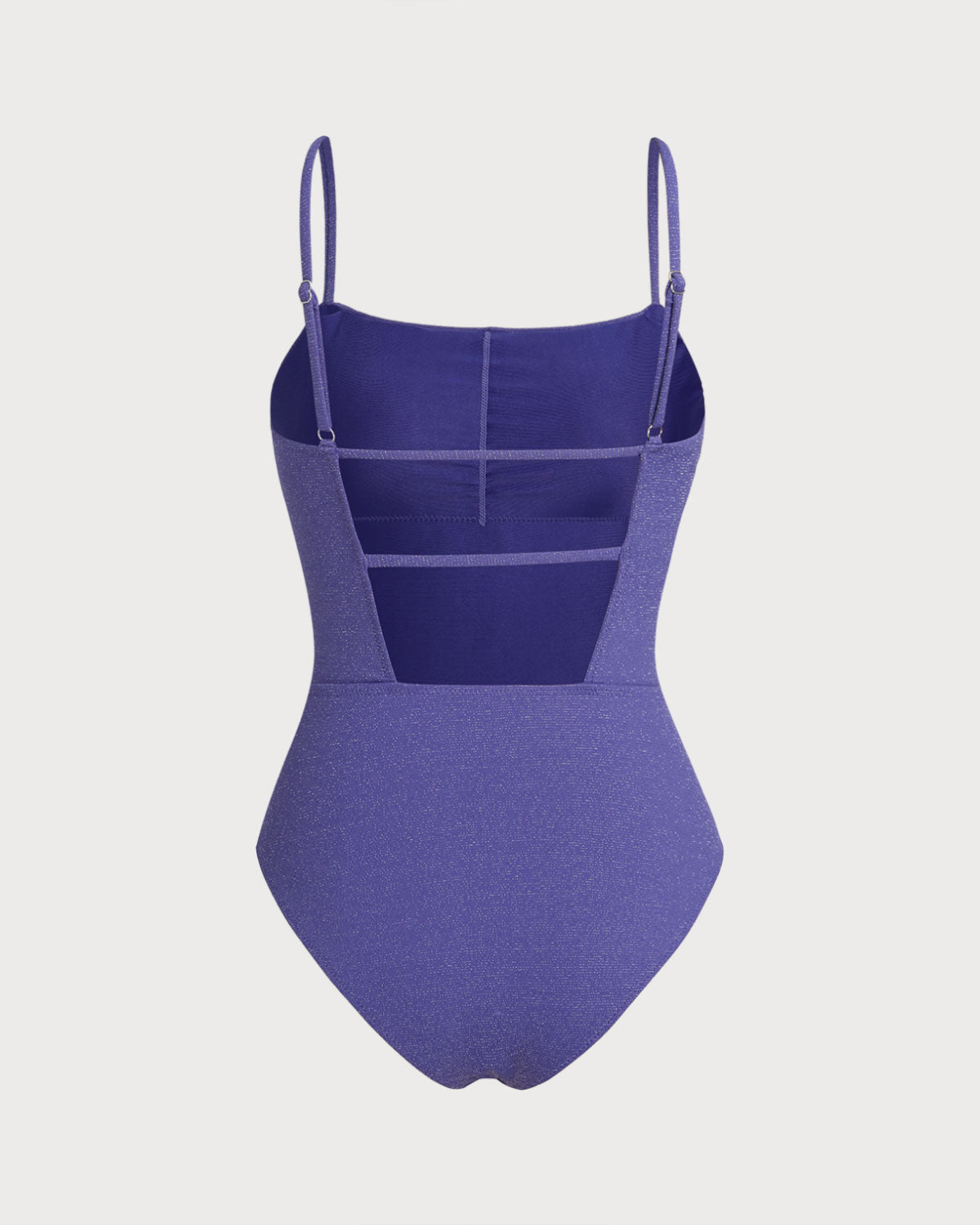 Purple X Cross High Stretch One Piece Swimwear