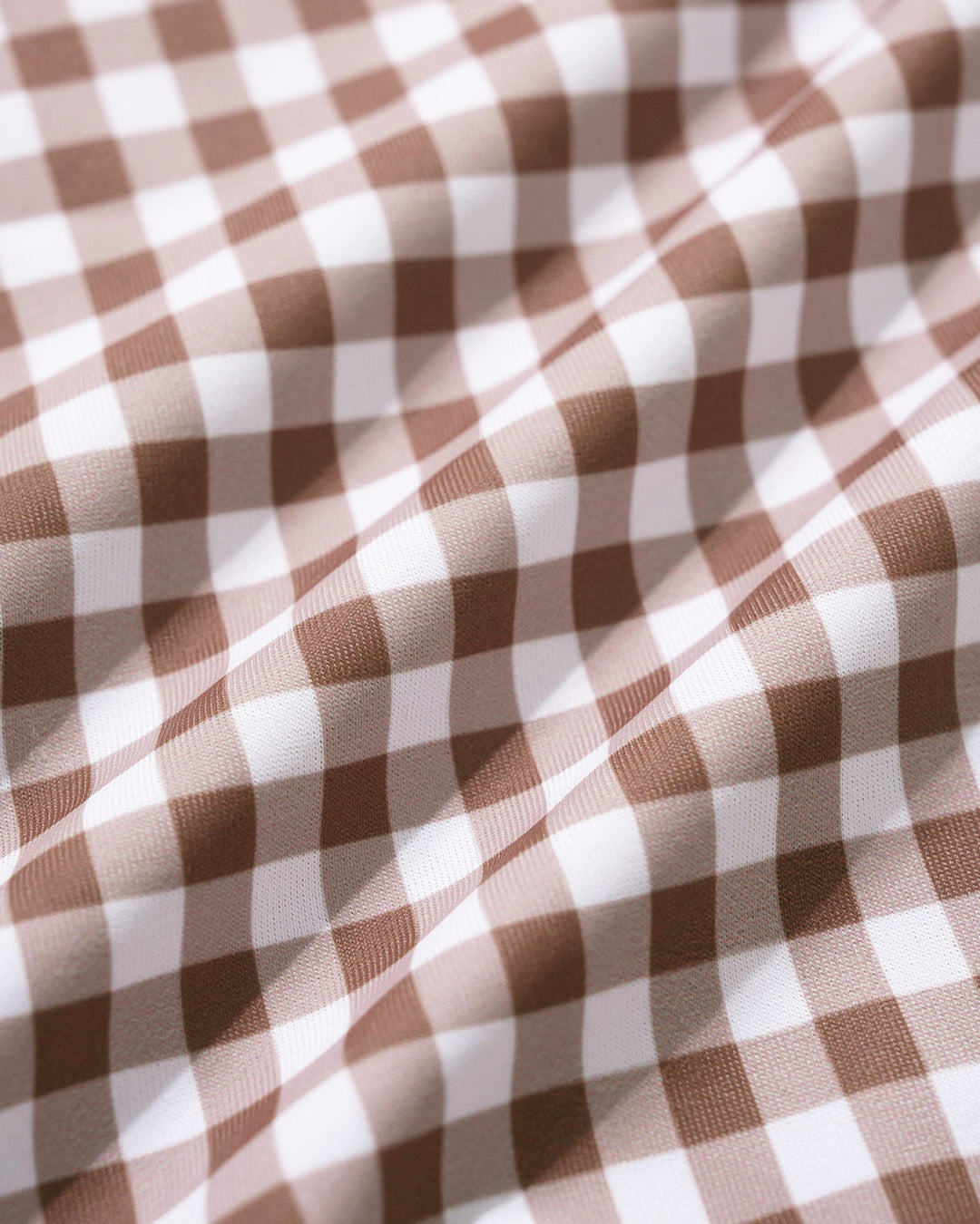 Coffee Plaid One Piece Swimwear