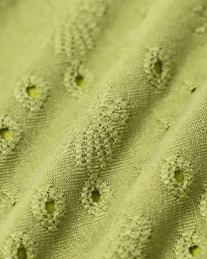 Green Textured Drawstring Bikini Bottoms