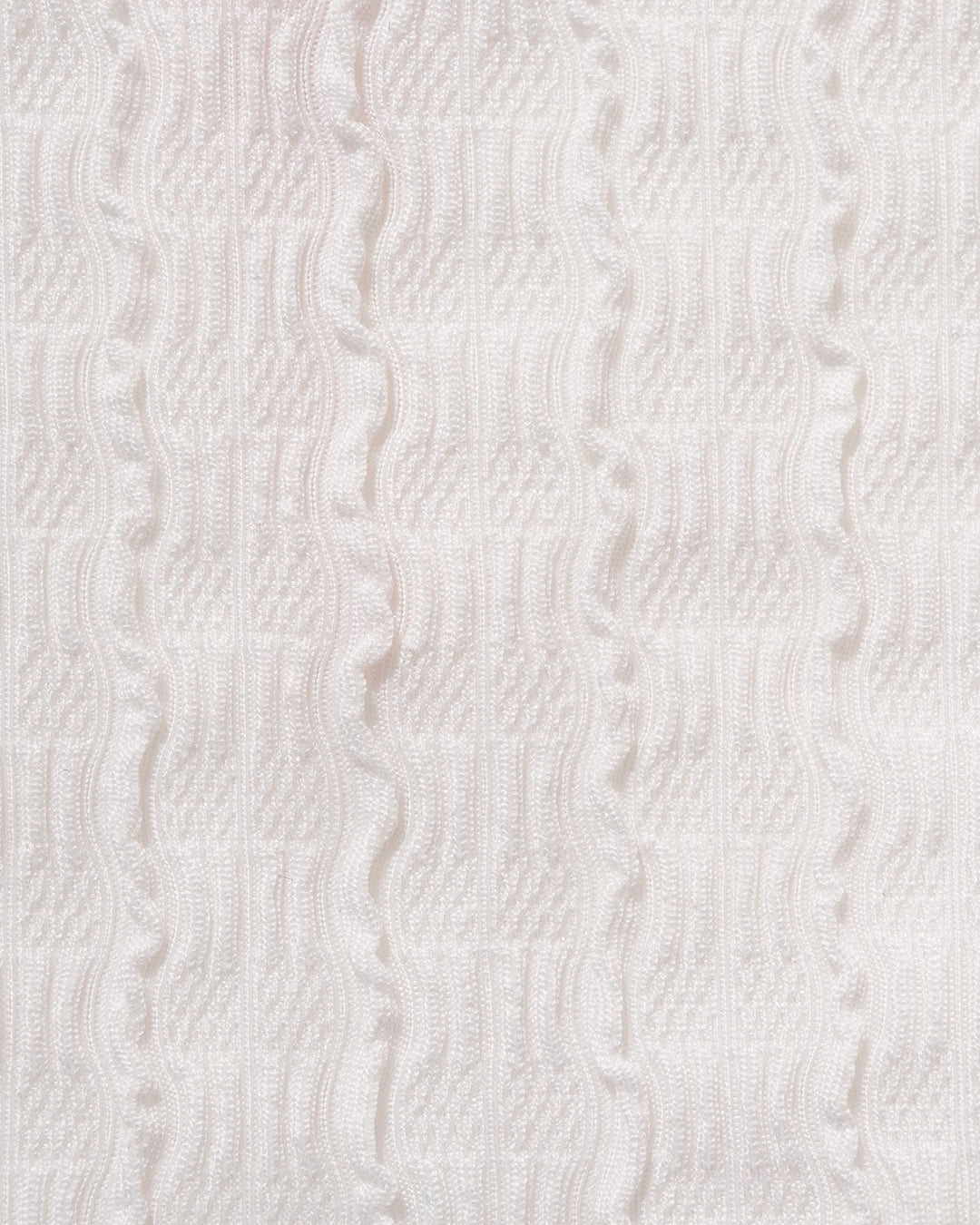 White Textured Bralette Bikini Set