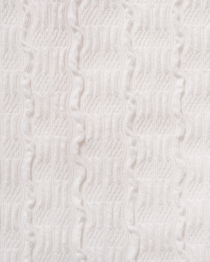 White Textured Bralette Bikini Set