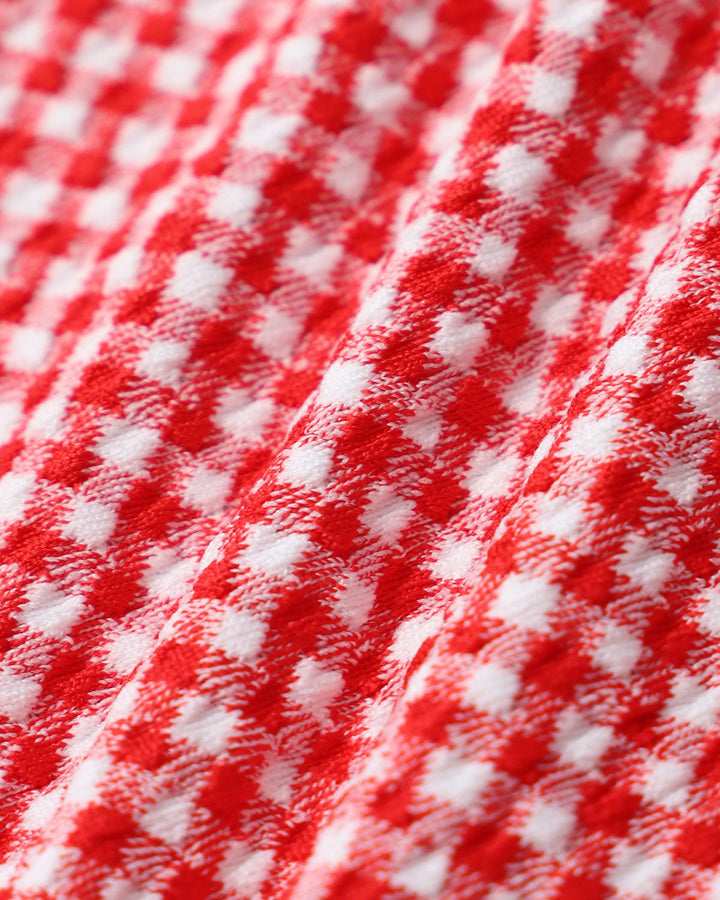 Red Plaid Triangle Bikini Set