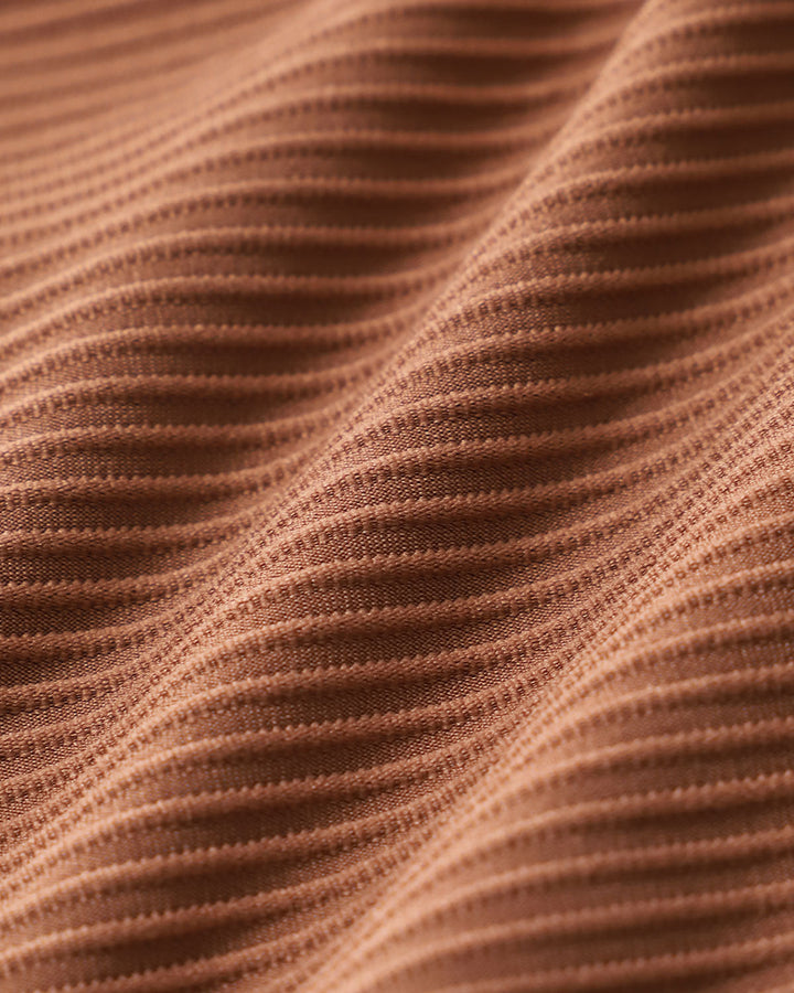 Brown Striped Triangle Bikini Set