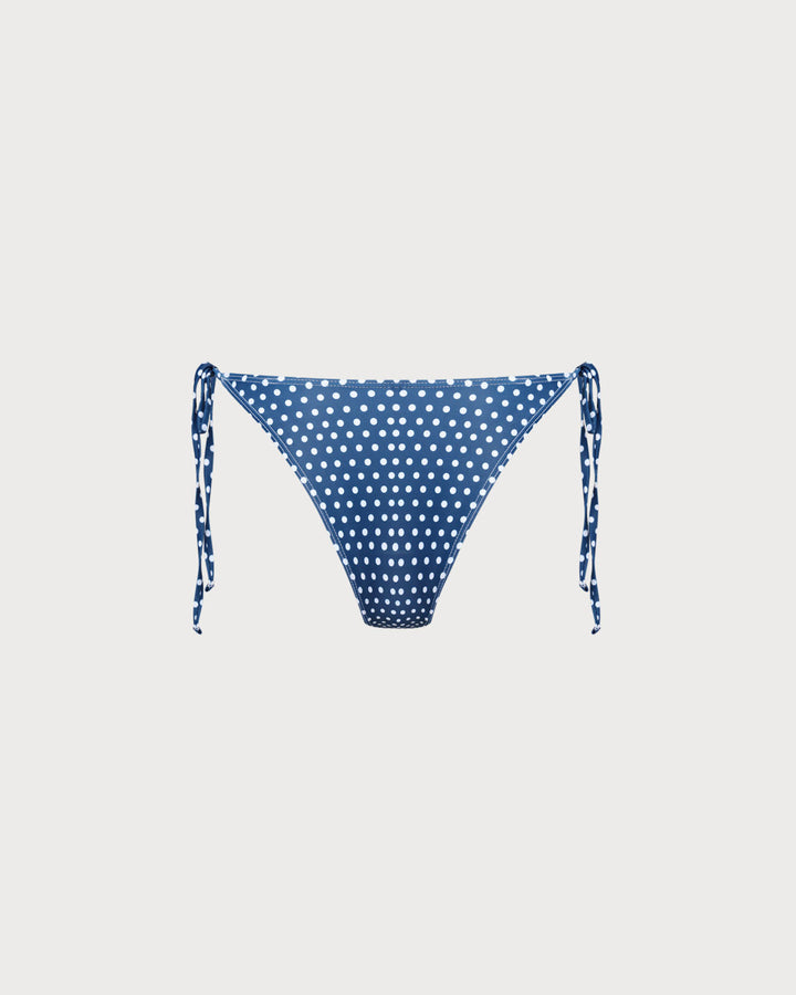 Blue Polka Dot Underwire Bikini Set