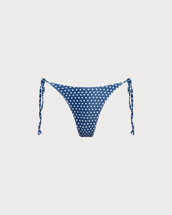 Blue Polka Dot Underwire Bikini Set