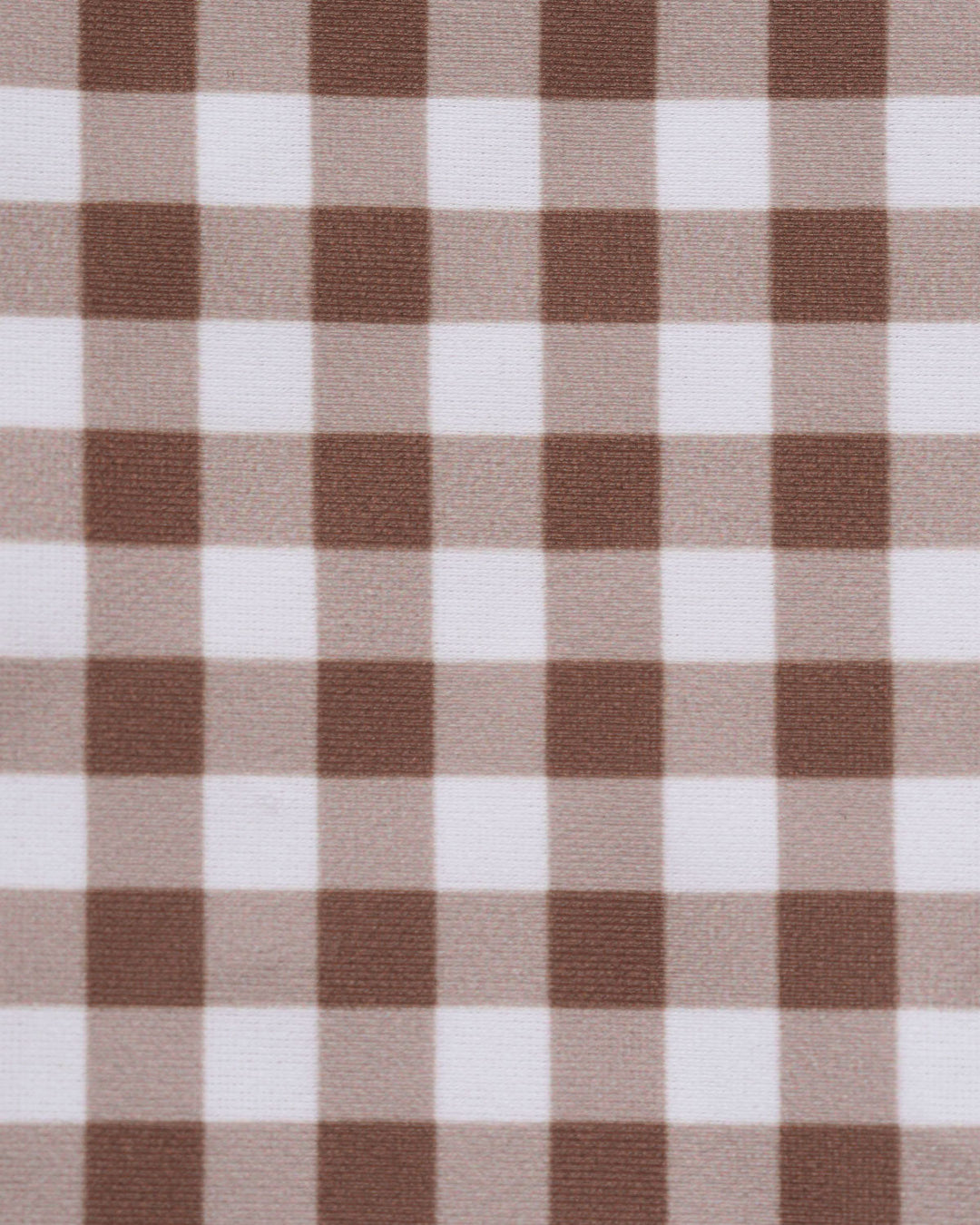 Coffee Plaid O-Ring Bikini Sets