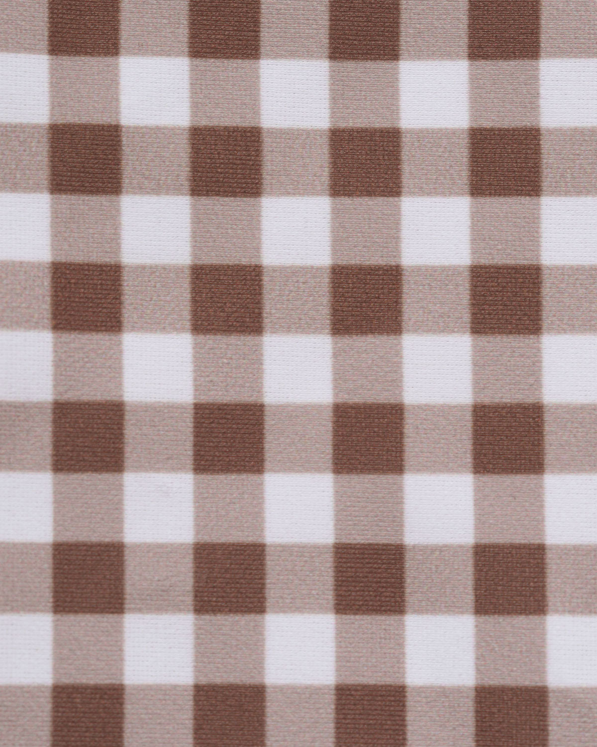 Coffee Plaid O-Ring Bikini Sets