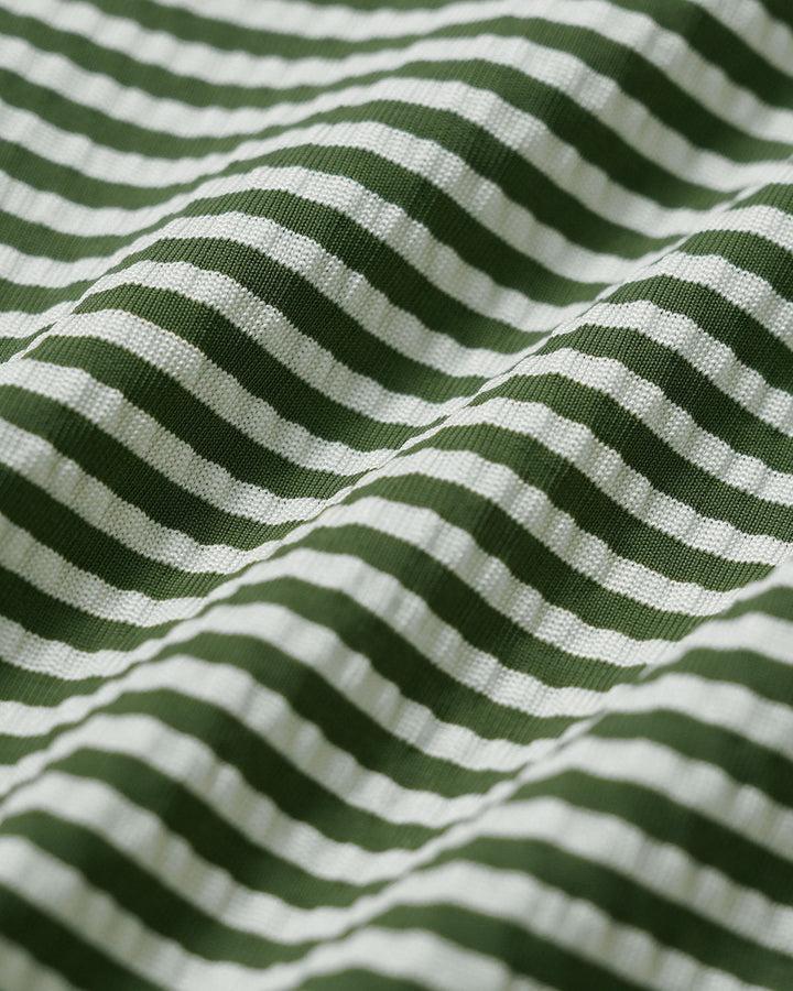 Army Green Striped Bralette Bikini Set