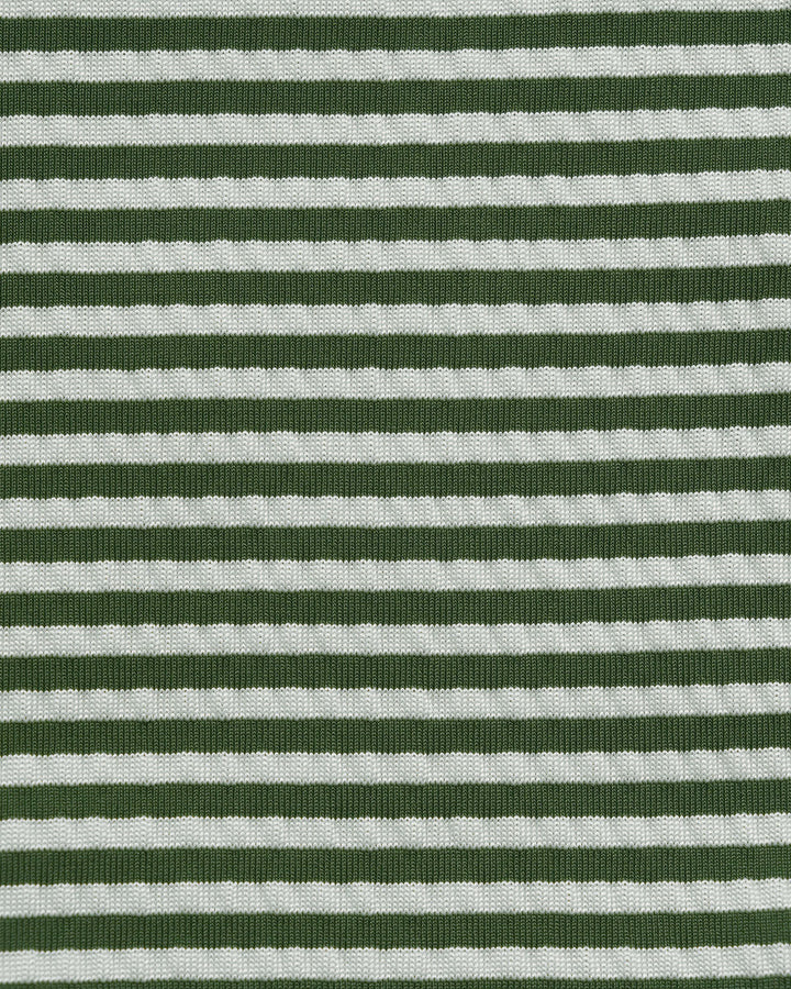 Army Green Striped Bralette Bikini Set