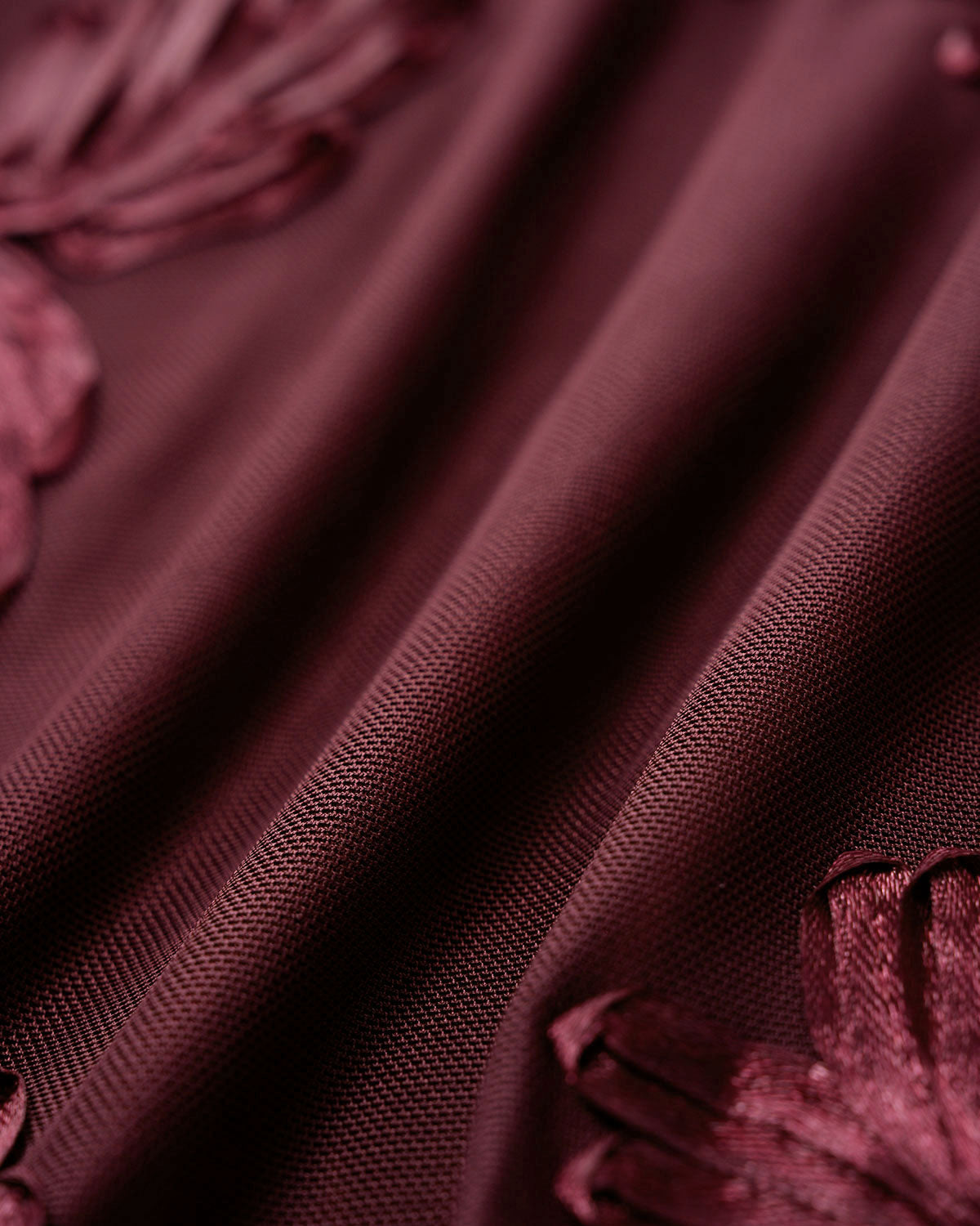 Wine Red Jacquard Slip Maxi Prom Dress