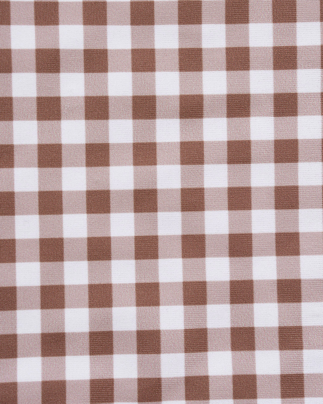 Coffee Plaid Underwire One Piece Swimwear