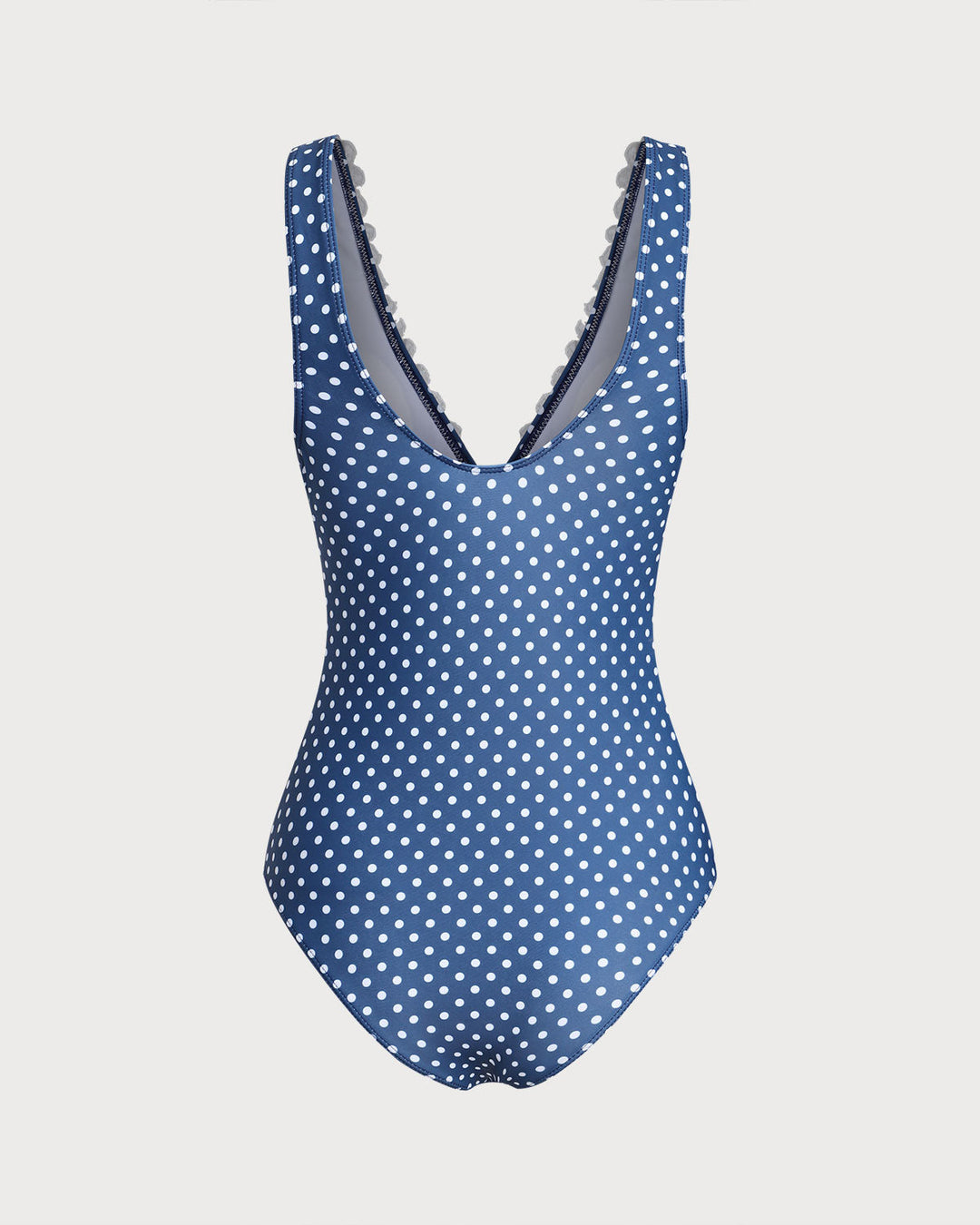 Blue Polka Dot One Piece Swimwear
