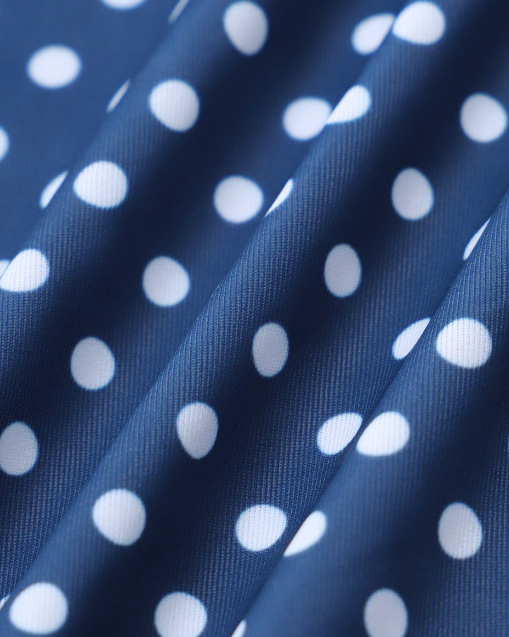 Blue Polka Dot One Piece Swimwear