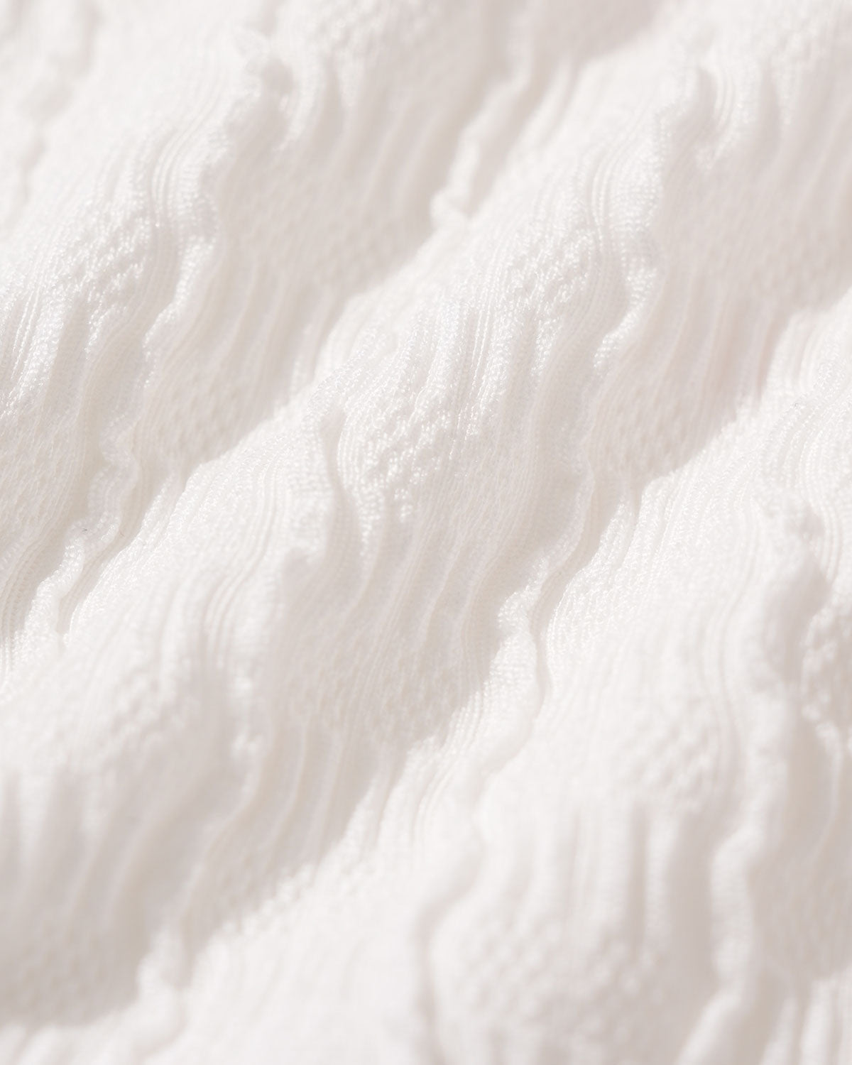 White Textured Cut Out One-Piece