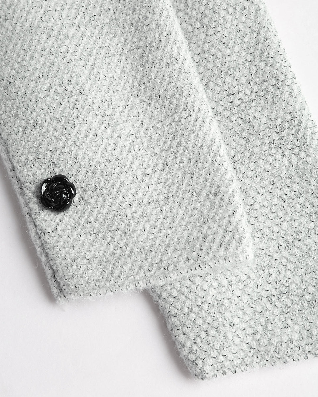 Grey Contrasting Single Breasted Jacket