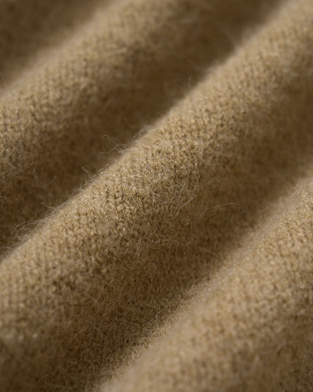 Khaki Hooded Knit Cardigan