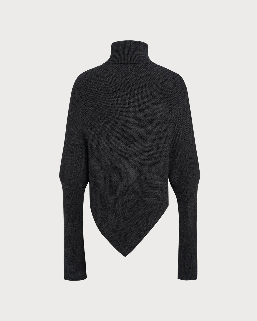 Black Turtle Batwing Sleeve Sweater
