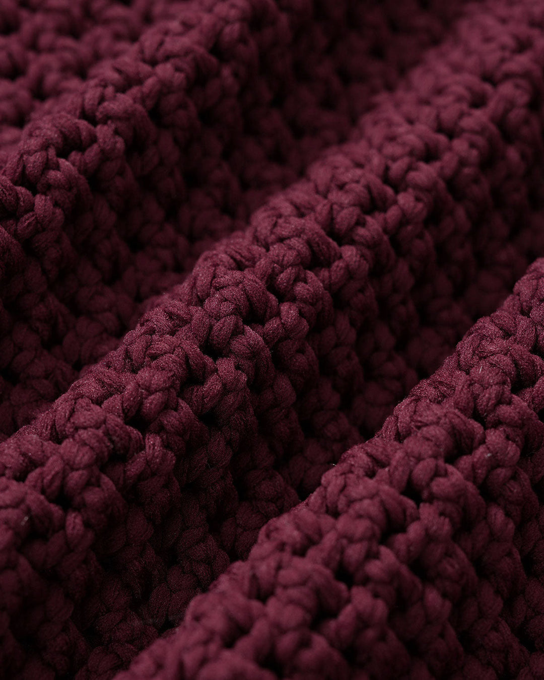 Wine Red Single Breasted Knit Cardigan
