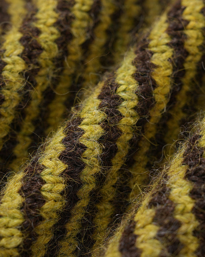 Green Striped Turtle Knit Cardigan