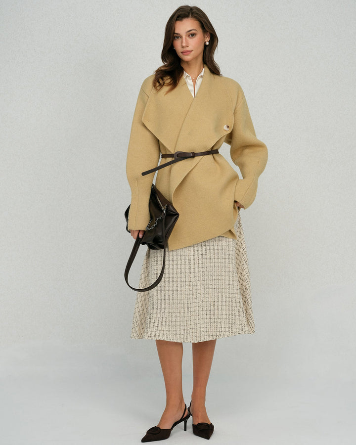 Khaki Single Button Cardigan