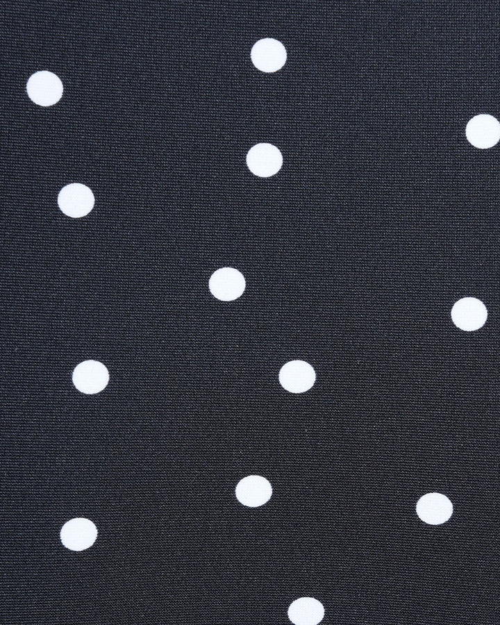 Black Polka Dots Bandeau Bikini Set