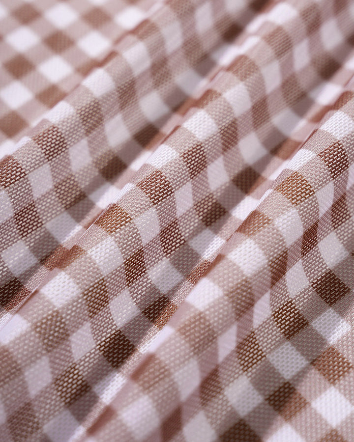 Coffee Plaid Cover-up