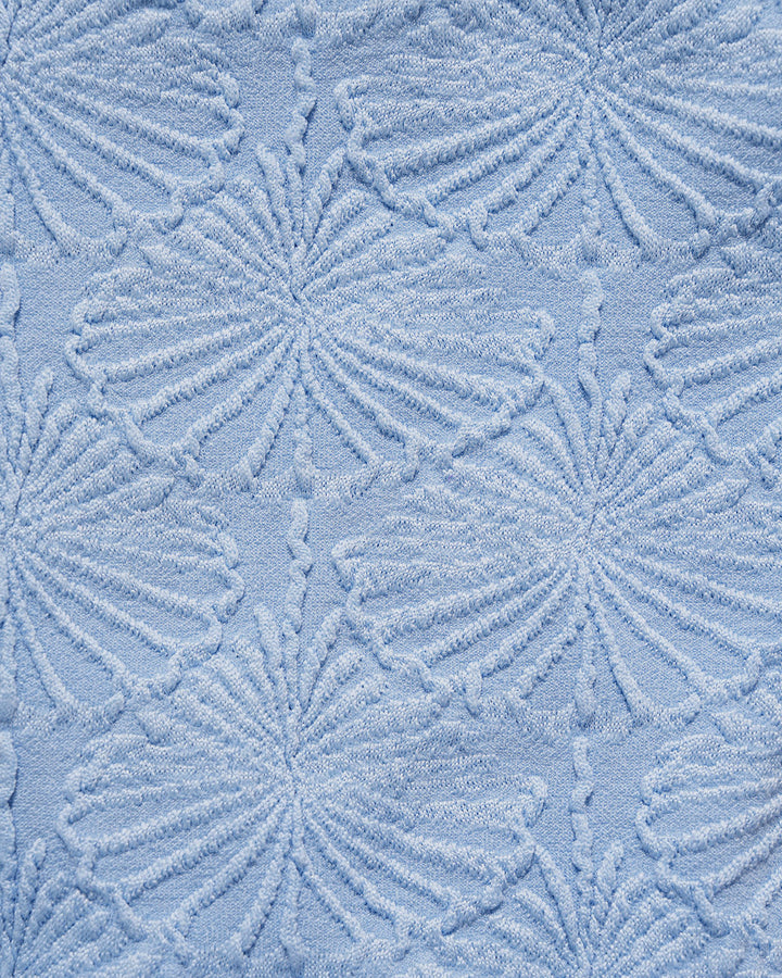 Blue Jacquard Cut Out Bikini Sets