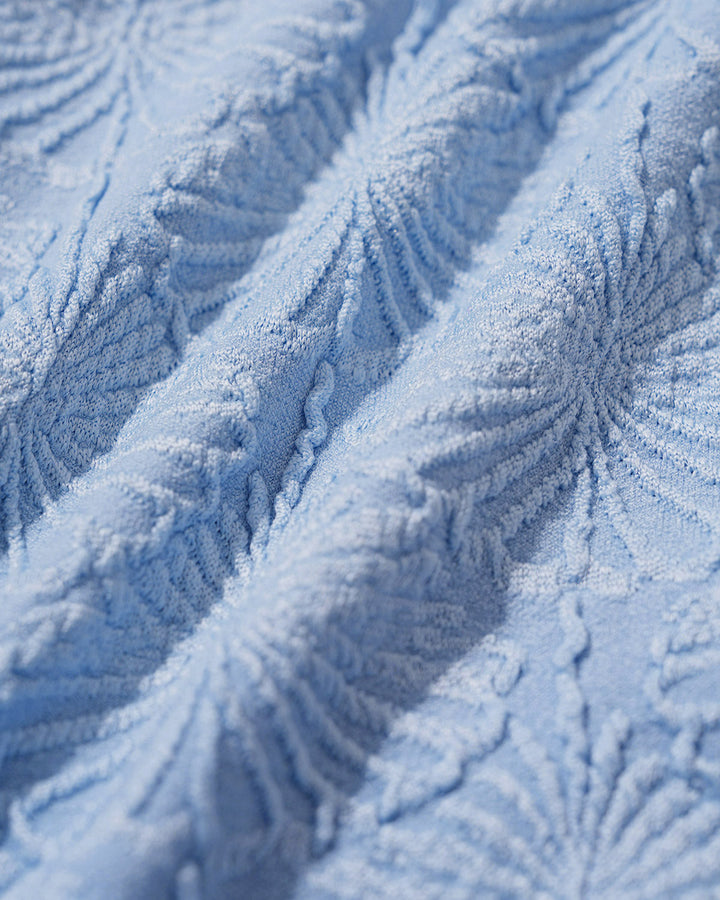 Blue Jacquard Cut Out Bikini Sets