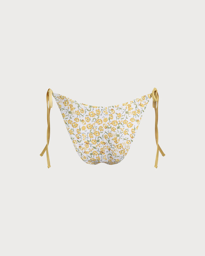 Yellow Floral Bikini Bottoms