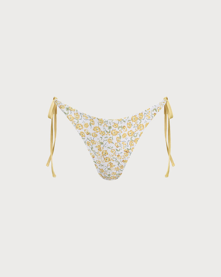 Yellow Floral Bikini Bottoms