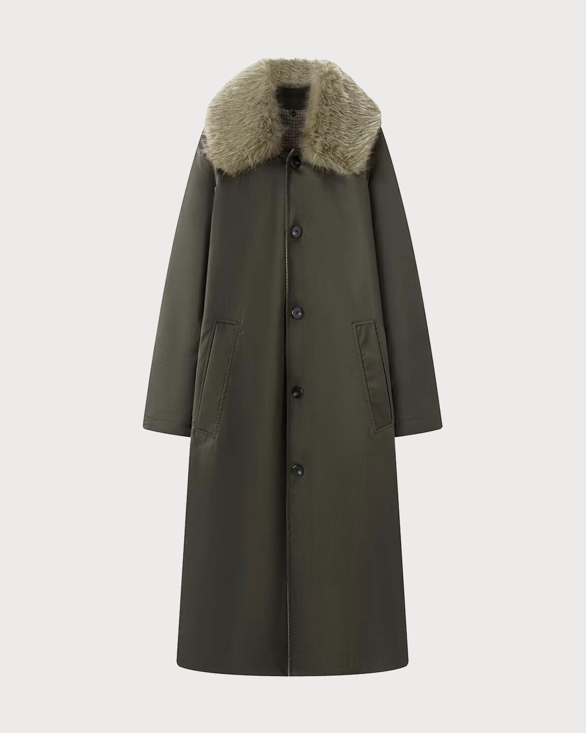 The Bianca Fur Collar Reverible Long Coat