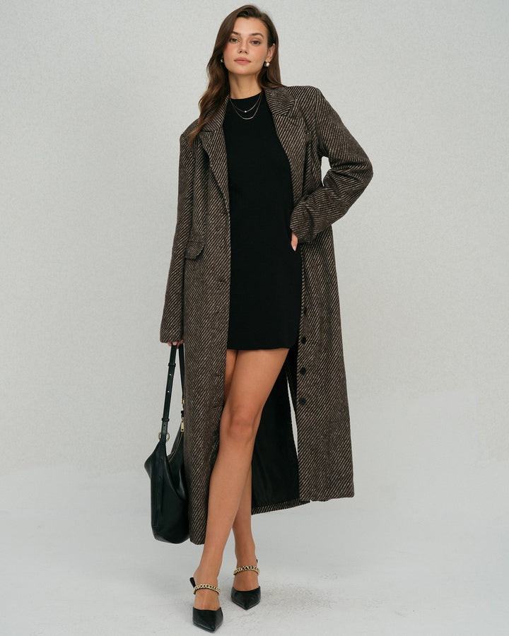 The Maven Button Notched Coat