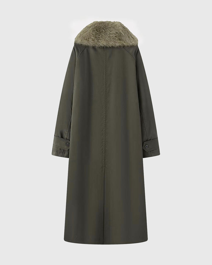 The Bianca Fur Collar Reverible Long Coat
