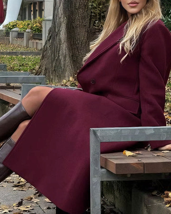 The Diva Button Long Coat