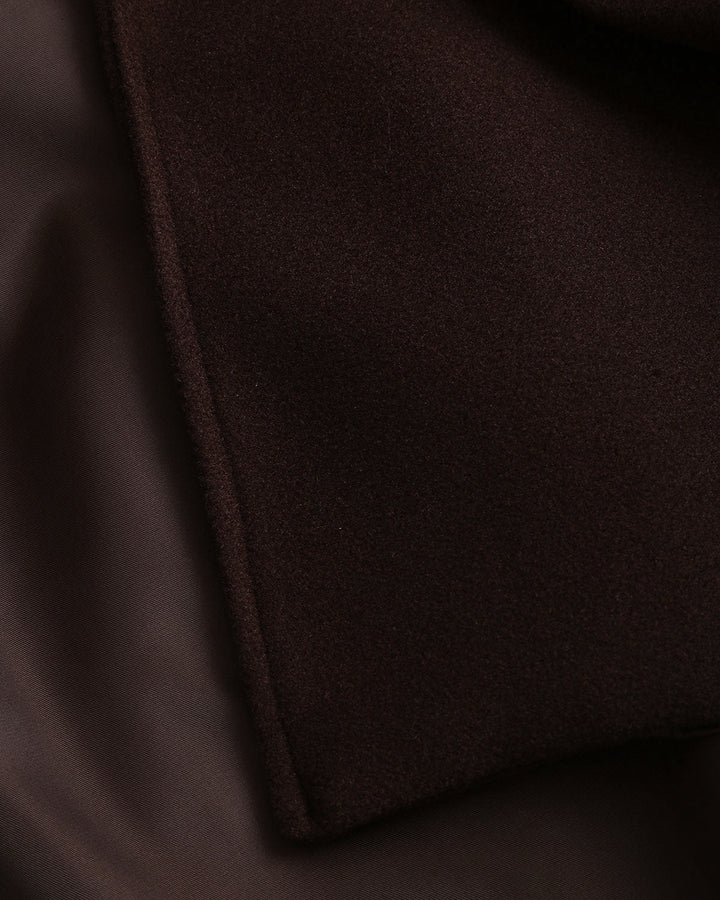 Coffee Belted Shawl Coat