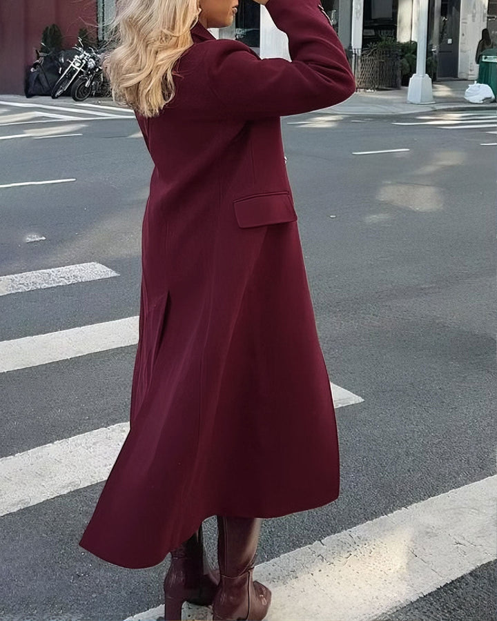 The Diva Button Long Coat