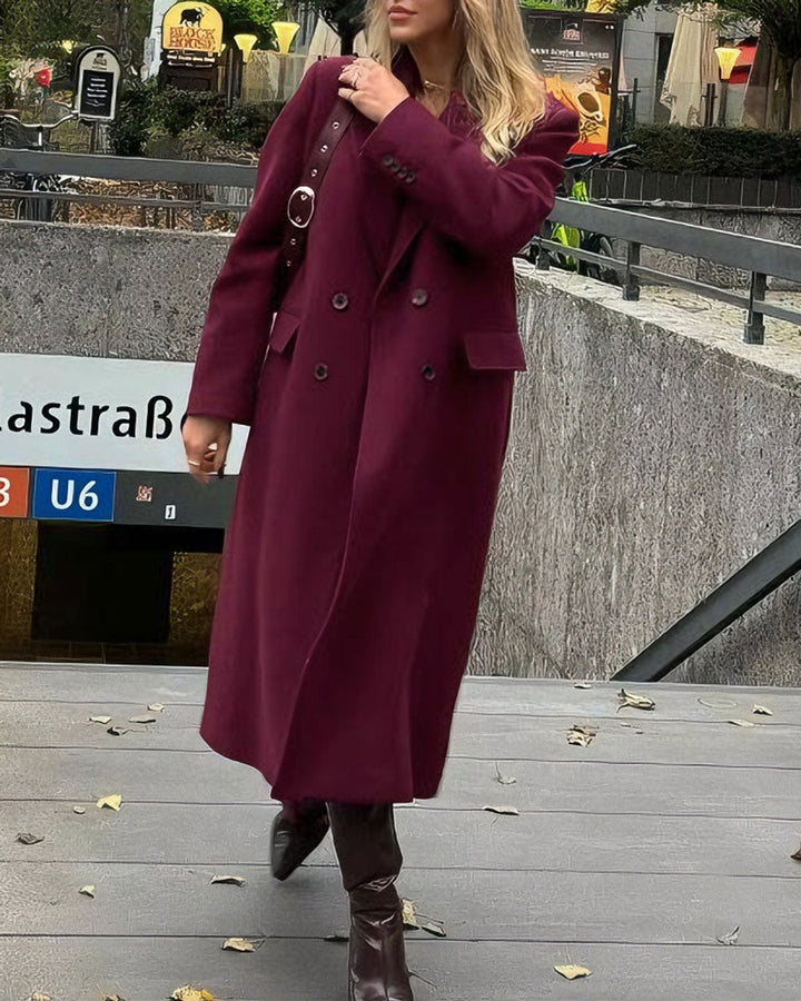 The Diva Button Long Coat