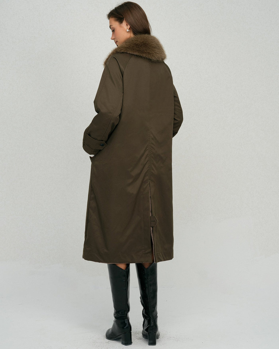 The Bianca Fur Collar Reverible Long Coat