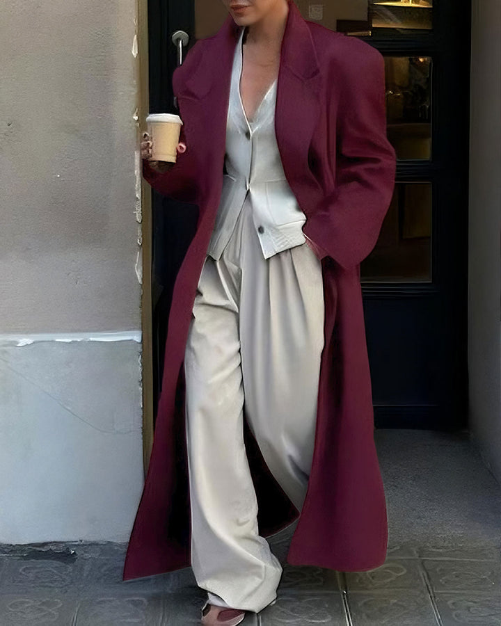 The Diva Button Long Coat