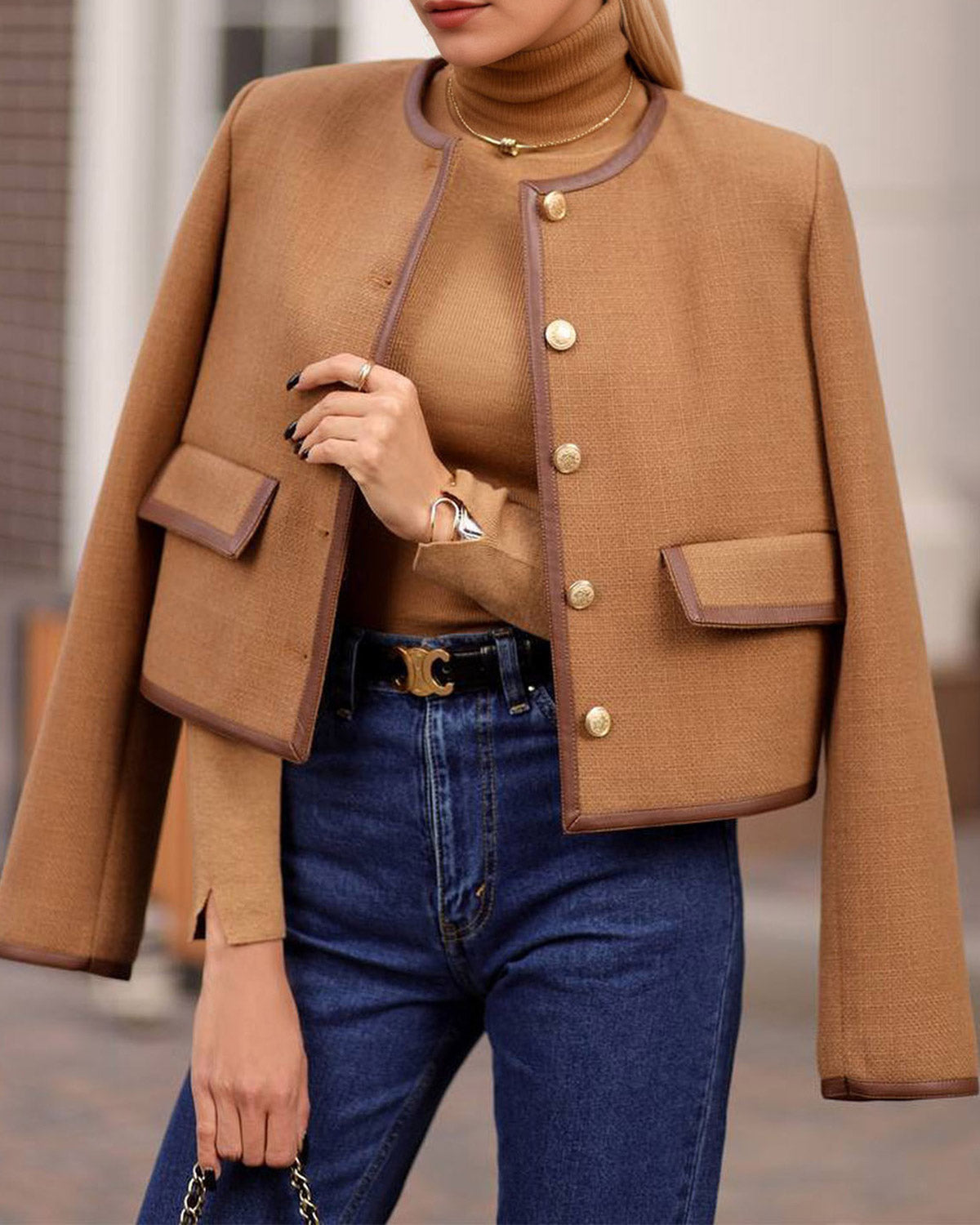 The Iris Single Breasted Pockets Jacket